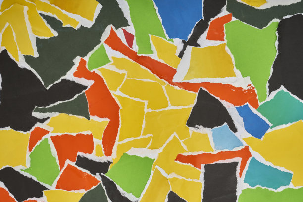 抽象的五颜六色的拼贴画。现代的背景。手工拼贴。图片下载