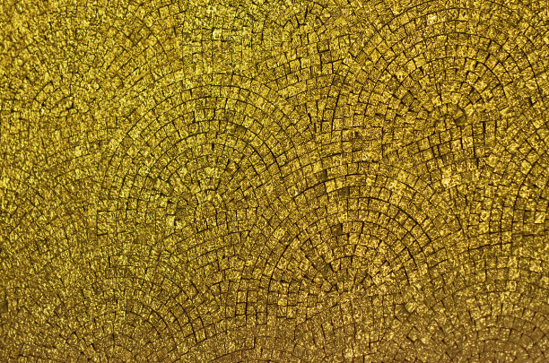 金色马赛克纹理的特写图片下载