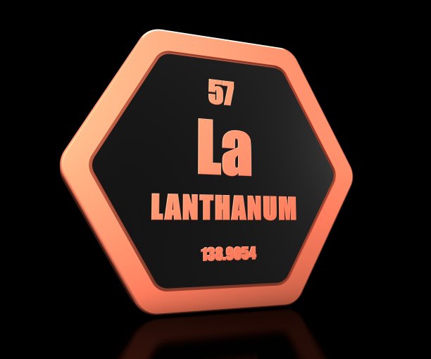 镧元素周期表符号3D渲染图片下载