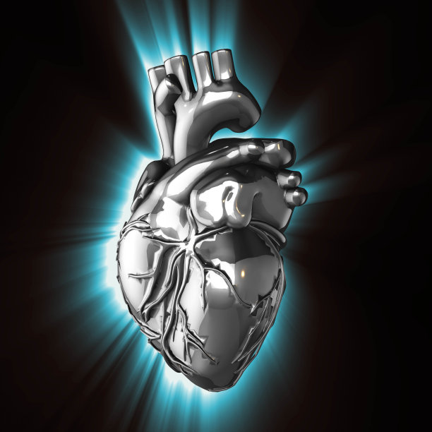 3D线框心渲染孤立的白色背景，3D渲染图片下载