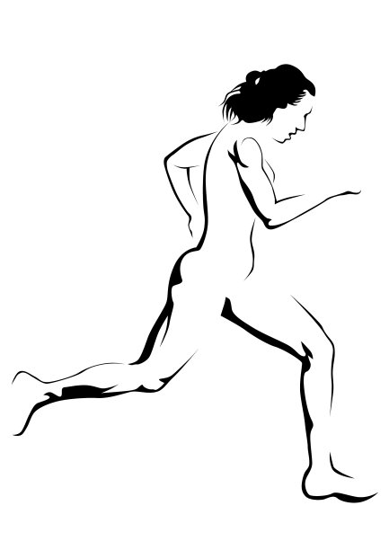 跑步的女孩图片下载