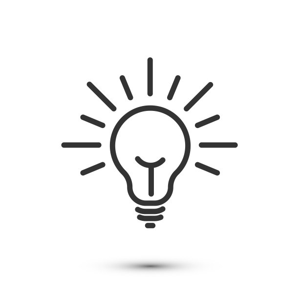 灯泡线图标孤立在白色背景上图片下载