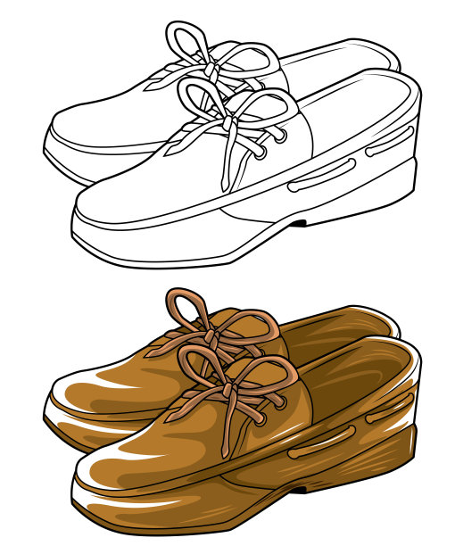 流苏乐福鞋男子插图矢量绘制图片下载