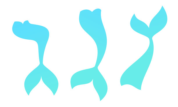 美人鱼尾巴矢量图标图片下载