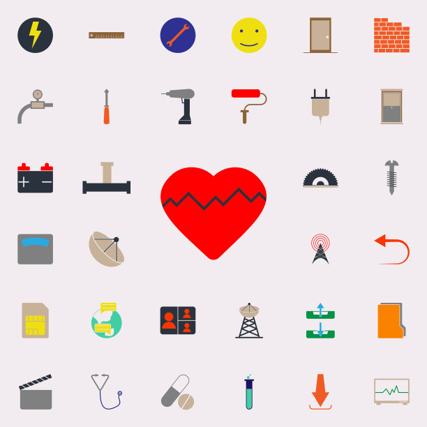 彩色的酒店门标志图标。Web图标通用设置为网络和移动图片下载