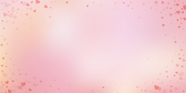 红心爱情五彩纸屑。情人节装饰图案图片下载