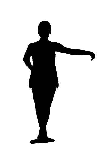 年轻少女芭蕾舞者在RAD芭蕾舞摆出黑色剪影在白色的背景;从教师角度看，第三位图片下载