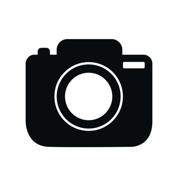 照片相机图标在时尚的平面孤立在白色背景符号为网站，应用程序矢量插图图片下载