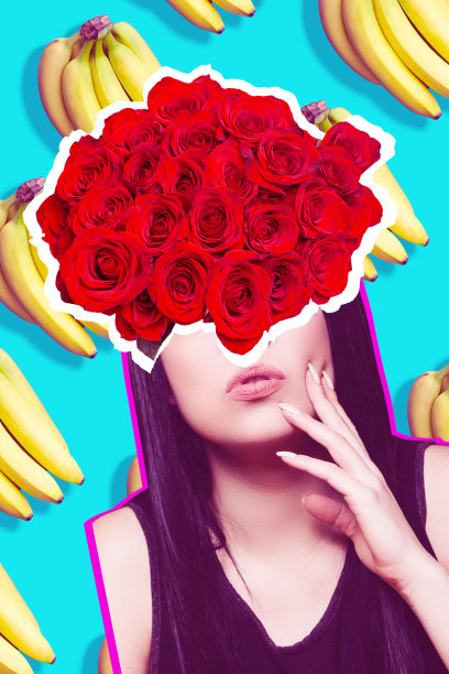 美术美肖像画拼贴图片下载