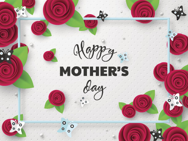 母亲节快乐的贺卡。图片下载