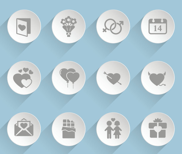 情人节图标集图片下载