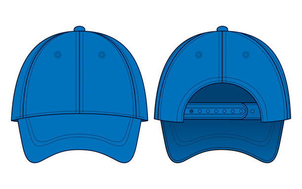 棒球帽矢量模板图片下载