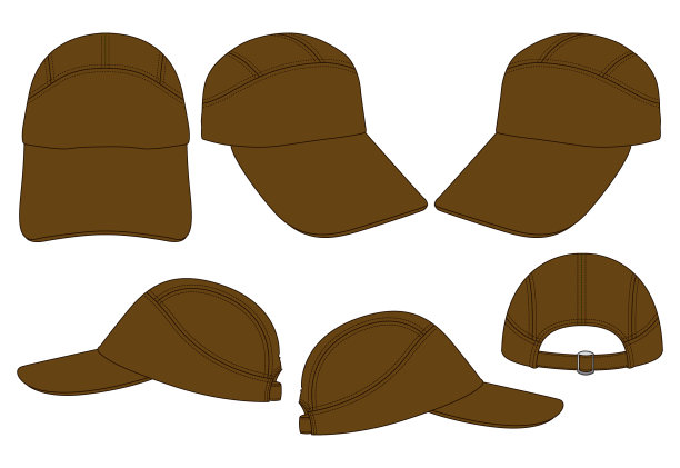 棒球帽模板矢量图片下载