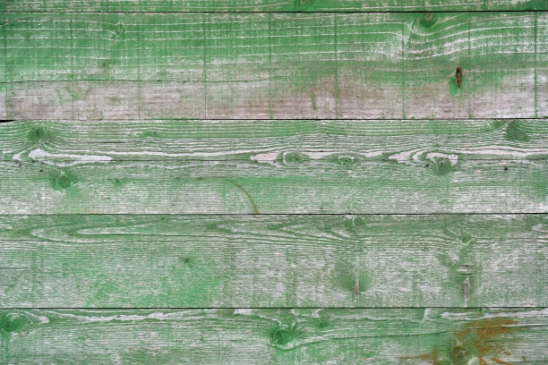 翠绿色水平木墙背景，表面风化漆，复古背景图片下载