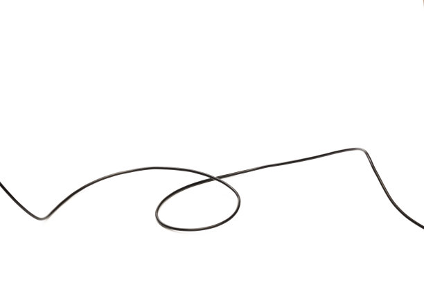 电线隔离在白色背景上图片下载