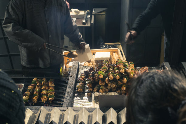 街头食品烤肉串图片下载