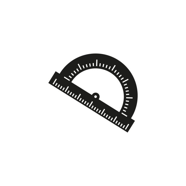 量角器的一个学校仪器图标图片下载