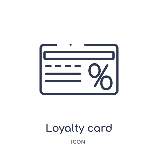 线性忠诚卡图标从电子商务和支付大纲收集。细线忠诚卡向量孤立在白色背景上。忠诚卡时尚插画图片下载