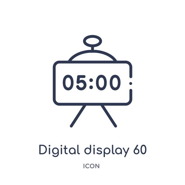 线性数字显示60图标从教育大纲集合。细线数字显示60矢量隔离在白色背景。数码显示60幅时尚插画图片下载