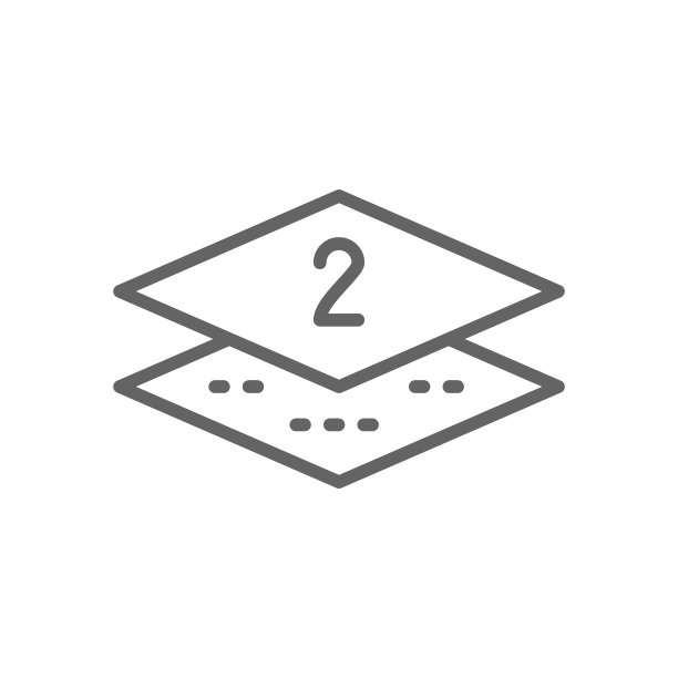 两层餐巾纸线图标。在白色背景上隔离图片下载