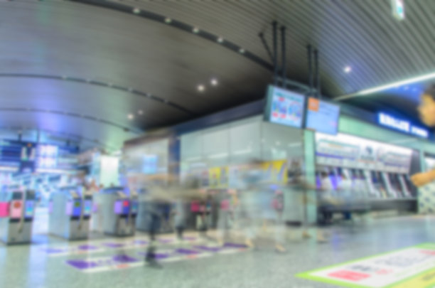 抽象模糊的火车站。图片下载