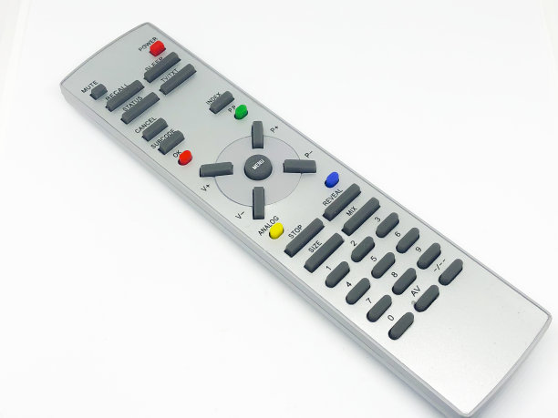 遥控电视隔离在白色背景图片下载