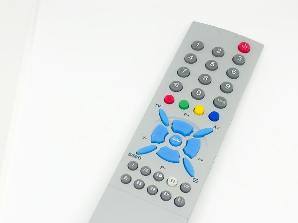 遥控电视隔离在白色背景图片下载