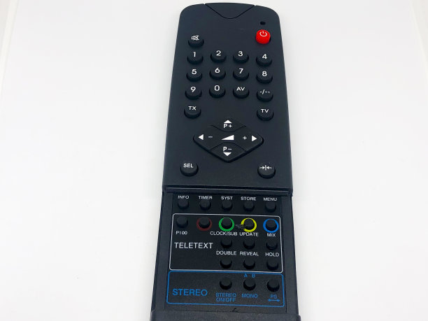 遥控电视隔离在白色背景图片下载