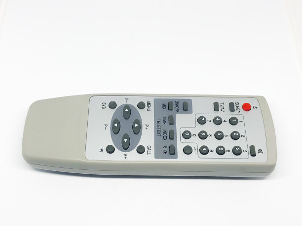 遥控电视隔离在白色背景图片下载