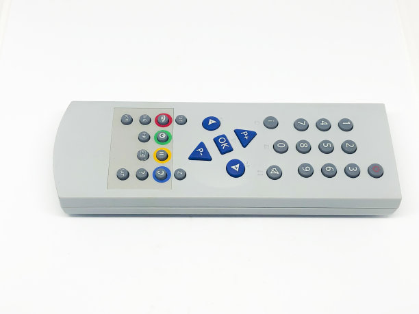 遥控电视隔离在白色背景图片下载