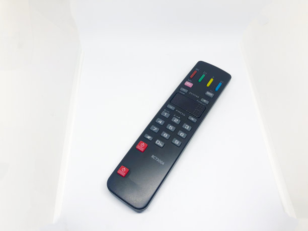 遥控电视隔离在白色背景图片下载