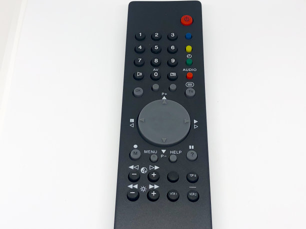 遥控电视隔离在白色背景图片下载