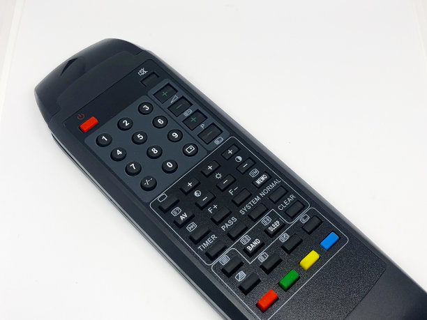 遥控电视隔离在白色背景图片下载