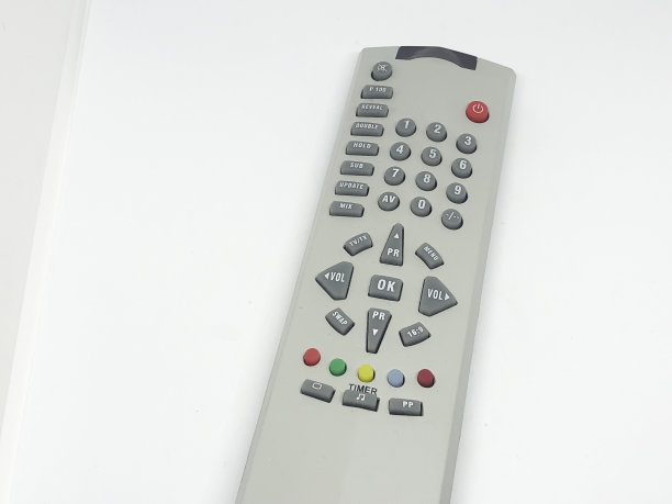 遥控电视隔离在白色背景图片下载