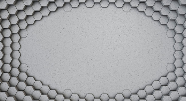 抽象石六边形背景3d渲染图片下载