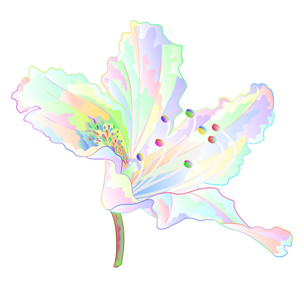 彩色杜鹃光花山灌木上的白色背景复古矢量插图可编辑图片下载