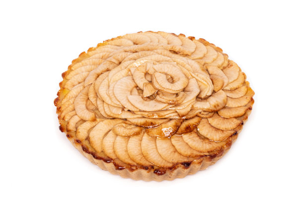 美味的苹果派孤立在白色背景图片下载