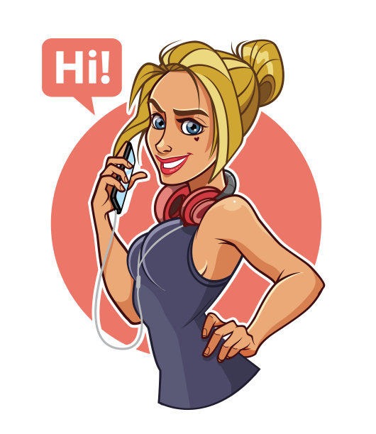 女孩的电话图片下载