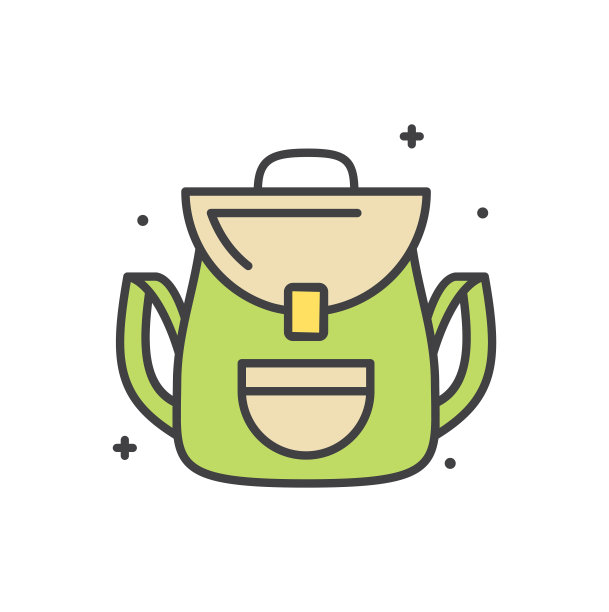 双肩包线图标用于图形和网页设计，现代简单的矢量标志。网络的概念。时髦的符号为网站设计网页按钮或移动应用程序。图片下载