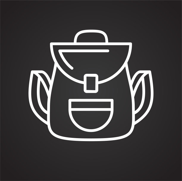 双肩包线图标用于图形和网页设计，现代简单的矢量标志。网络的概念。时髦的符号为网站设计网页按钮或移动应用程序。图片下载