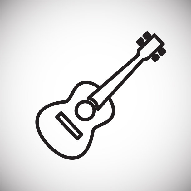 吉他线图标图形和网页设计，现代简单的矢量符号。网络的概念。时髦的符号为网站设计网页按钮或移动应用程序。图片下载