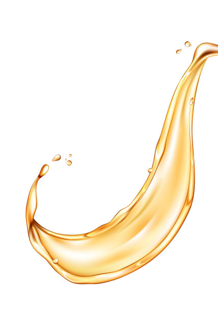 白色背景上孤立的油溅。逼真的矢量插图图片下载