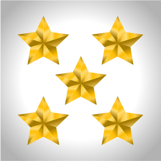 明星逼真金属金色孤立黄色3D圣诞图片下载