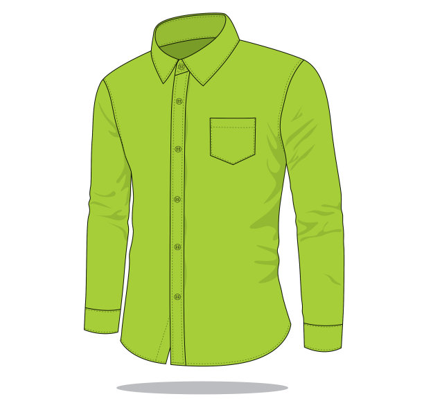 绿色统一的衬衫模板向量图片下载