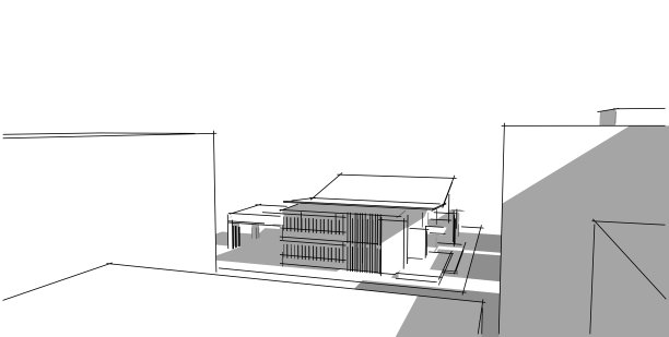 建筑抽象画、素描、插图图片下载