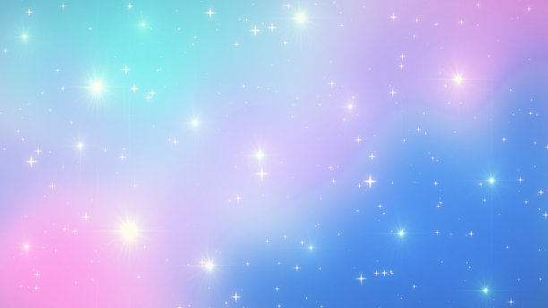 全息仙女背景与彩虹网格。卡哇伊宇宙旗帜公主的颜色。幻想梯度背景与全息图图片下载