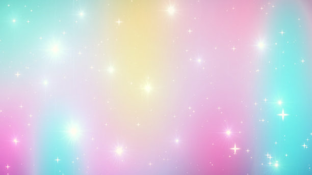 全息仙女背景与彩虹网格。卡哇伊宇宙旗帜公主的颜色。幻想梯度背景与全息图图片下载