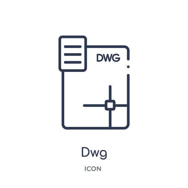 DWG文件类型线性图标图片下载