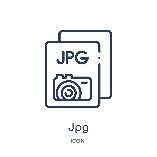 文件类型的线性JPG图标图片下载