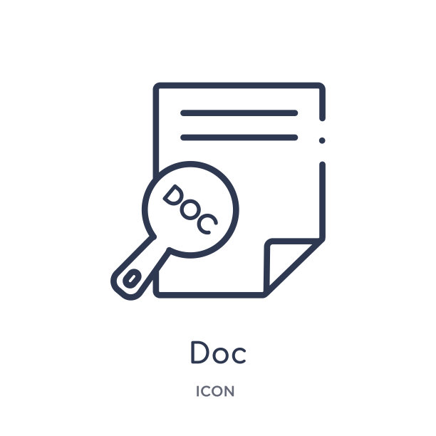 DOC文档线性图标图片下载